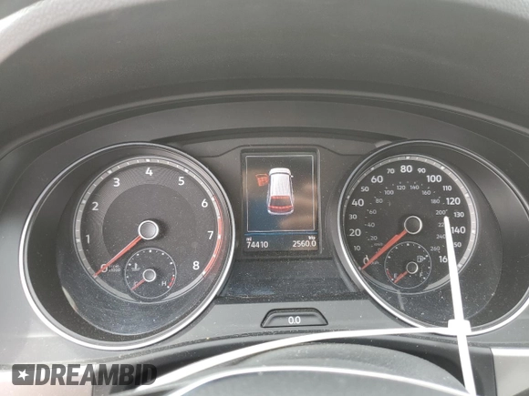 2019 Volkswagen Atlas SE with VIN 1V2DR2CA7KC605849, listed as a Copart auction lot 55557865 with 74,410 mi miles and Salvage title. Bid and sale history available at DreamBid. Image 9.