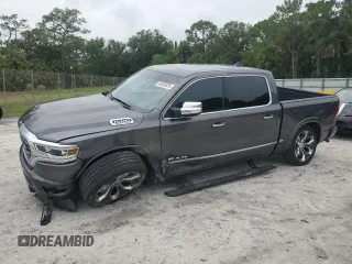 2021 Ram 1500 Limited with VIN 1C6SRFHT4MN582779, listed as a Copart auction lot 60034035 with 49,620 mi miles and Salvage title. Bid and sale history available at DreamBid. Image 1.