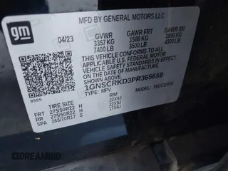 2023 Chevrolet Tahoe RST z VIN 1GNSCRKD3PR365659, wystawiony jako IAAI lot #41975472 z przebiegiem 42 264 mil mil oraz . Historia ofert i sprzedaży dostępna na DreamBid. Obrazek 9.