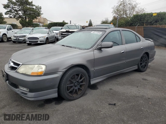 2003 Acura TL Type S w/Navigation System with VIN 19UUA56973A056955, listed as a Copart auction lot 80721594 with 153,180 mi miles and Salvage Title. Bid and sale history available at carsss.com. Image 1.