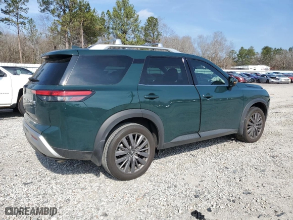 2024 Nissan Pathfinder SL with VIN 5N1DR3CB4RC242402, listed as a Copart auction lot 43834655 with 25,287 mi miles and Salvage Title. Bid and sale history available at carsss.com. Image 3.