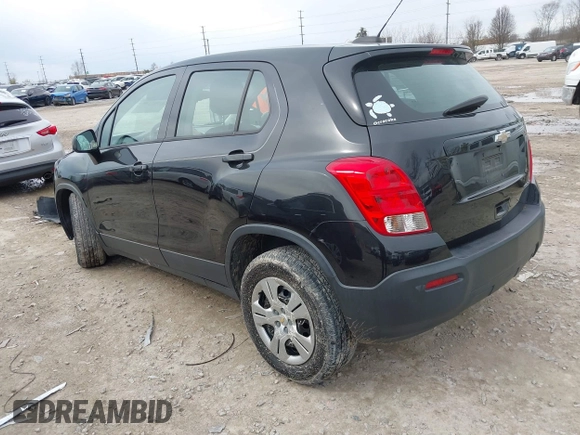 2016 Chevrolet Trax LS with VIN KL7CJKSB3GB571885, listed as a IAAI auction lot 41881298 with 87,885 mi miles. Bid and sale history available at carsss.com. Image 3.