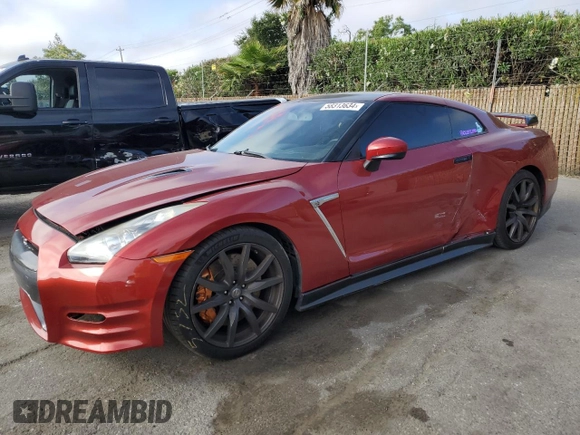 2015 Nissan GT-R Premium z VIN JN1AR5EF9FM280350, wystawiony jako Copart lot #58313634 z przebiegiem 83 387 mil mil oraz Szkody całkowita. Historia ofert i sprzedaży dostępna na DreamBid. Obrazek 1.