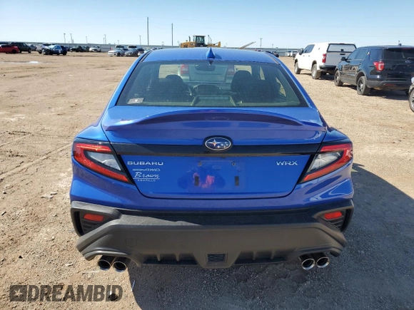 2024 Subaru WRX with VIN JF1VBAB63R9804802, listed as a Copart auction lot 55690155 with 5,915 mi miles and Salvage title. Bid and sale history available at DreamBid. Image 6.
