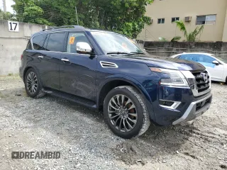 2024 Nissan Armada Platinum with VIN JN8AY2DB0R9850275, listed as a Copart auction lot 75102554 with 5,760 mi miles and Salvage Title. Bid and sale history available at carsss.com. Image 4.