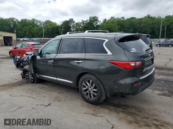 2014 Infiniti QX60 with VIN 5N1AL0MM4EC508532, listed as a Copart auction lot 61193775 with 184,783 mi miles and Salvage title. Bid and sale history available at DreamBid. Image 2.