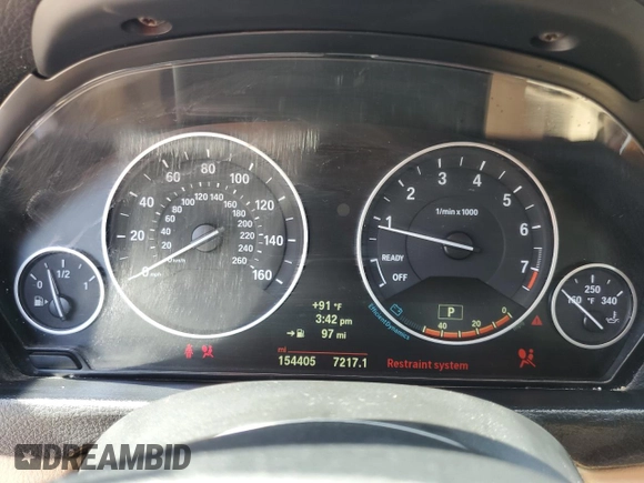 2014 BMW 3 Series 328i Gran Turismo xDrive with VIN WBA3X5C56ED557120, listed as a Copart auction lot 55584315 with 154,405 mi miles and Salvage title. Bid and sale history available at DreamBid. Image 9.