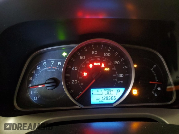 2013 Toyota RAV4 XLE with VIN JTMRFREV2DD028749, listed as a Copart auction lot 56831945 with 138,586 mi miles and Salvage title. Bid and sale history available at DreamBid. Image 9.