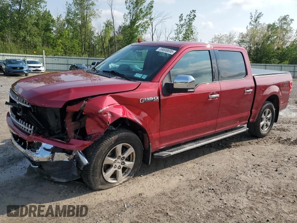 2018 Ford F-150 XL with VIN 1FTEW1EG6JFA90964, listed as a Copart auction lot 59808695 with 144,626 mi miles and Salvage title. Bid and sale history available at DreamBid. Image 1.