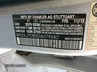 2013 Mercedes-Benz CLS-Class CLS 550 with VIN WDDLJ7DBXDA079682, listed as a Copart auction lot 70315734 with 134,713 mi miles. Bid and sale history available at carsss.com. Image 12.