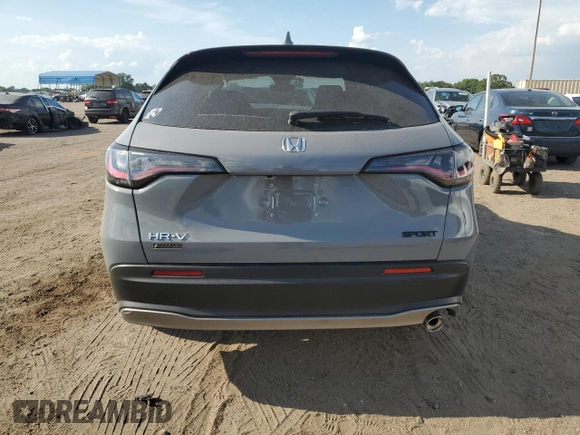 2024 Honda HR-V Sport with VIN 3CZRZ1H58RM752309, listed as a Copart auction lot 54977025 with 6,821 mi miles and Salvage title. Bid and sale history available at DreamBid. Image 6.