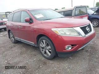 2014 Nissan Pathfinder Platinum with VIN 5N1AR2MM9EC602965, listed as a IAAI auction lot 42289870 with 217,519 mi miles and . Bid and sale history available at DreamBid. Image 1.