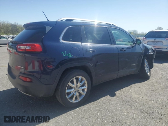 2014 Jeep Cherokee Limited with VIN 1C4PJMDB7EW231433, listed as a Copart auction lot 54593285 with 94,024 mi miles and Salvage Title. Bid and sale history available at carsss.com. Image 3.