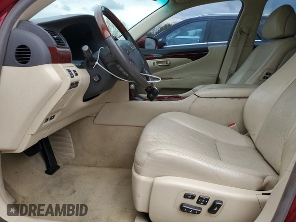2010 Lexus LS 460 with VIN JTHBL5EF9A5096918, listed as a Copart auction lot 52979705 with 111,693 mi miles and Salvage title. Bid and sale history available at DreamBid. Image 7.
