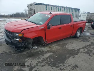 2021 Chevrolet Silverado 1500 Work Truck with VIN 1GCPYAEH3MZ139150, listed as a Copart auction lot 45953515 with 55,394 mi miles and Salvage Title. Bid and sale history available at DreamBid. Image 1.