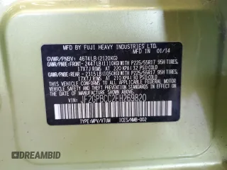 2014 Subaru Crosstrek с VIN JF2GPBCC2EH269820, выставлен на аукционе Copart как лот 58888485 с пробегом 216 928 миль миль и Чистый • Clean title. История ставок и продаж доступна на DreamBid. Изображение 13.