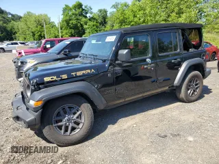 2024 Jeep Wrangler Sport S with VIN 1C4PJXDGXRW334039, listed as a Copart auction lot 62534415 with 13,528 mi miles and Salvage title. Bid and sale history available at DreamBid. Image 1.