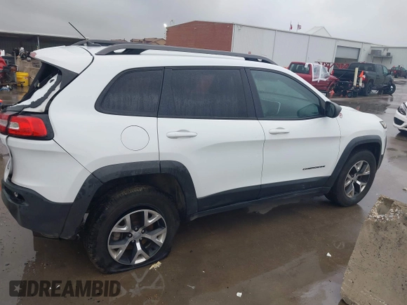 2015 Jeep Cherokee Trailhawk with VIN 1C4PJMBB1FW630519, listed as a IAAI auction lot 41605466 with 219,390 mi miles and . Bid and sale history available at carsss.com. Image 14.