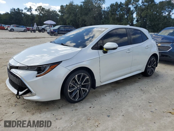 2021 Toyota Corolla Hatchback XSE with VIN JTNC4MBE0M3114470, listed as a Copart auction lot 75450734 with 38,346 mi miles and Non Repairable. Bid and sale history available at carsss.com. Image 1.