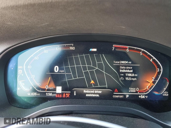 2023 BMW X3 sDrive30i with VIN 5UX43DP05P9P87523, listed as a Copart auction lot 52484675 with 24,834 mi miles and Salvage Title. Bid and sale history available at DreamBid. Image 9.
