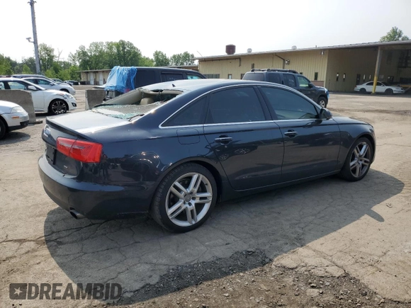 2015 Audi A6 Premium Plus with VIN WAUGFAFC4FN002525, listed as a Copart auction lot 60429015 with 73,835 mi miles and Salvage title. Bid and sale history available at DreamBid. Image 3.