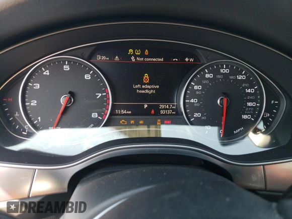 2016 Audi A6 Premium Plus with VIN WAUGFAFC3GN021701, listed as a Copart auction lot 74698884 with 93,137 mi miles and Salvage title. Bid and sale history available at DreamBid. Image 9.