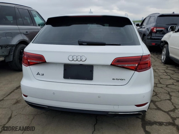 2018 Audi A3 Sportback e-tron Premium Plus with VIN WAUTPBFF7JA081636, listed as a Copart auction lot 38582684 with 55,955 mi miles. Bid and sale history available at carsss.com. Image 6.