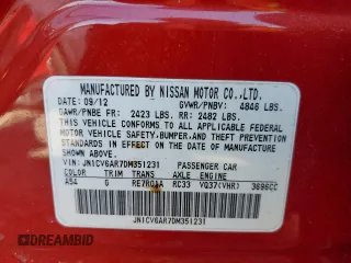 2013 Infiniti G37 x with VIN JN1CV6AR7DM351231, listed as a Copart auction lot 54956005 with 181,784 mi miles and Salvage Title. Bid and sale history available at carsss.com. Image 14.