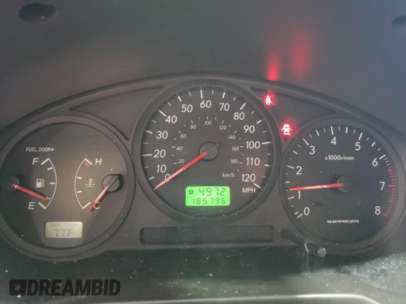 2006 Subaru Impreza i z VIN JF1GD676X6G517456, wystawiony jako Copart lot #61001205 z przebiegiem 185 796 mil mil oraz Szkoda całkowita • Salvage title. Historia ofert i sprzedaży dostępna na DreamBid. Obrazek 9.