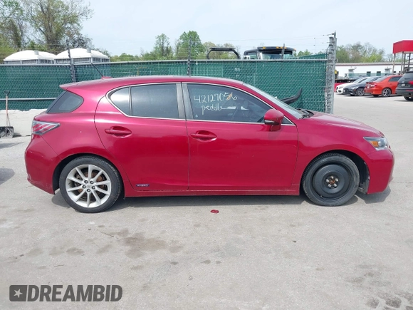 2011 Lexus CT 200h with VIN JTHKD5BH6B2037539, listed as a IAAI auction lot 42127056 with 191,007 mi miles and . Bid and sale history available at carsss.com. Image 13.