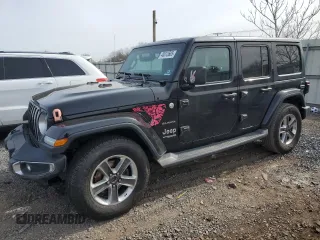 2019 Jeep Wrangler Unlimited Sahara with VIN 1C4HJXEN5KW510969, listed as a Copart auction lot 45013685 with 67,143 mi miles and Salvage Title. Bid and sale history available at carsss.com. Image 1.