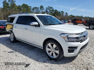 2022 Ford Expedition Max Platinum with VIN 1FMJK1LTXNEA08011, listed as a Copart auction lot 47291145 with 57,095 mi miles and Clean title. Bid and sale history available at DreamBid. Image 4.