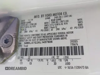 2020 Ford Transit Connect XL with VIN NM0LS7E2XL1457808, listed as a IAAI auction lot 42387564 with 135,435 mi miles and . Bid and sale history available at DreamBid. Image 8.