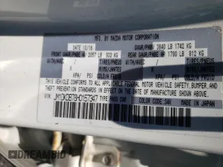 2017 Mazda CX-3 Sport with VIN JM1DKDB78H0157347, listed as a Copart auction lot 57710494 with 0 mi miles and Salvage Title. Bid and sale history available at carsss.com. Image 12.