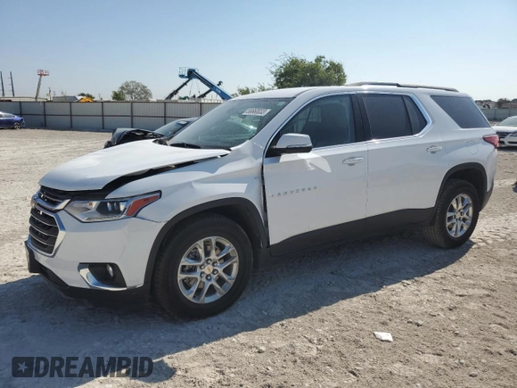 2021 Chevrolet Traverse LT Cloth with VIN 1GNERGKW0MJ123150, listed as a Copart auction lot 66660033 with 55,684 mi miles. Bid and sale history available at carsss.com. Image 1.