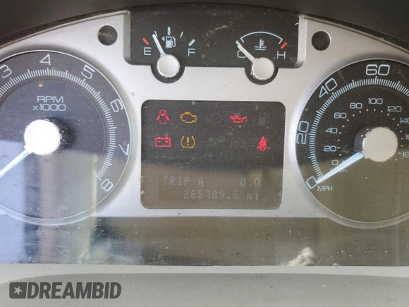 2010 Mercury Mariner with VIN 4M2CN8B7XAKJ03580, listed as a Copart auction lot 57269525 with 265,789 mi miles and Salvage title. Bid and sale history available at DreamBid. Image 9.