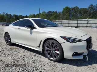 2022 Infiniti Q60 Red Sport 400 with VIN JN1FV7LL5NM680572, listed as a Copart auction lot 49444544 with 36,374 mi miles and Salvage title. Bid and sale history available at DreamBid. Image 4.