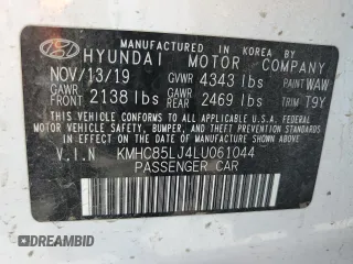 2020 Hyundai Ioniq Limited с VIN KMHC85LJ4LU061044, выставлен на аукционе Copart как лот 58514355 с пробегом 41 752 миль миль и Списание • Salvage title. История ставок и продаж доступна на DreamBid. Изображение 12.