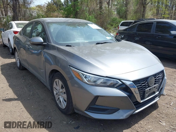 2020 Nissan Sentra S with VIN 3N1AB8BV2LY222901, listed as a IAAI auction lot 42122487 with 64,551 mi miles. Bid and sale history available at carsss.com. Image 1.