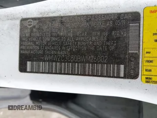 2011 MINI Countryman S z VIN WMWZC3C50BWM26002, wystawiony jako IAAI lot #42383758 z przebiegiem 188 443 mil mil oraz . Historia ofert i sprzedaży dostępna na DreamBid. Obrazek 9.