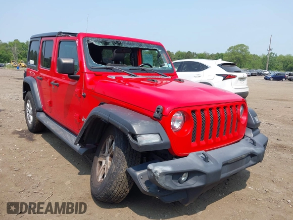2020 Jeep Wrangler Unlimited Sport S with VIN 1C4HJXDN8LW122928, listed as a IAAI auction lot 42430099 with 58,454 mi miles and . Bid and sale history available at DreamBid. Image 1.