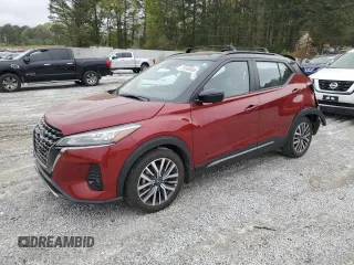 2023 Nissan Kicks SR with VIN 3N1CP5DV6PL512065, listed as a Copart auction lot 51049495 with 25,128 mi miles and Salvage Title. Bid and sale history available at carsss.com. Image 1.