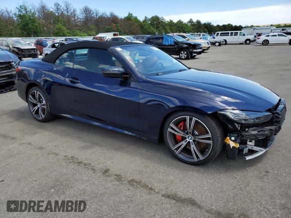 2024 BMW 4 Series 430i xDrive with VIN WBA43AT06RCP04562, listed as a Copart auction lot 57323704 with 737 mi miles and Salvage Title. Bid and sale history available at carsss.com. Image 4.