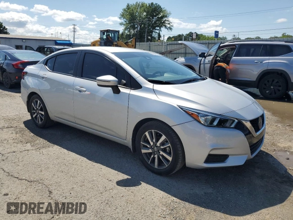 2021 Nissan Versa SV with VIN 3N1CN8EV5ML923006, listed as a Copart auction lot 58546675 with 33,580 mi miles and Salvage title. Bid and sale history available at DreamBid. Image 4.