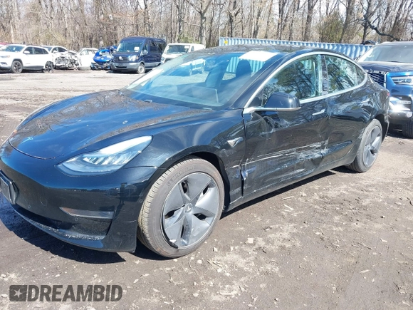 2020 Tesla Model 3 Long Range with VIN 5YJ3E1EB6LF600266, listed as a IAAI auction lot 41819374 with 28,406 mi miles. Bid and sale history available at carsss.com. Image 6.