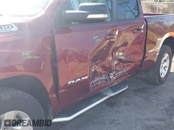 2022 Ram 1500 Big Horn with VIN 1C6RREBG2NN329109, listed as a IAAI auction lot 41675039 with 62,732 mi miles and . Bid and sale history available at DreamBid. Image 6.