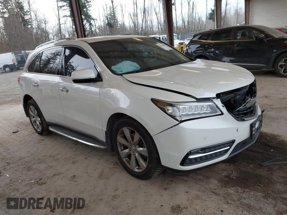 2014 Acura MDX Advance with VIN 5FRYD4H89EB032140, listed as a IAAI auction lot 41550091 with 62,377 mi miles and . Bid and sale history available at carsss.com. Image 1.