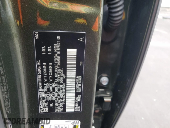 2025 Lexus NX 250 with VIN 2T2ADCAZ8SC021948, listed as a Copart auction lot 42130975 with 1,920 mi miles and Salvage title. Bid and sale history available at DreamBid. Image 13.