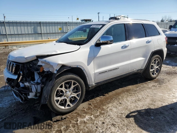2021 Jeep Grand Cherokee Limited z VIN 1C4RJFBG1MC840455, wystawiony jako Copart lot #46130535 z przebiegiem 27 594 mil mil oraz Szkoda całkowita • Salvage title. Historia ofert i sprzedaży dostępna na DreamBid. Obrazek 1.