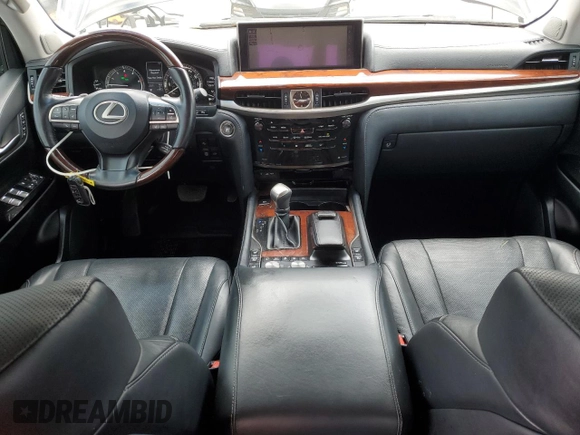 2019 Lexus LX 570 with VIN JTJHY7AX1K4289351, listed as a Copart auction lot 58473065 with 95,463 mi miles and Salvage title. Bid and sale history available at DreamBid. Image 8.